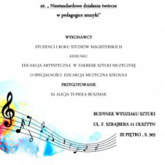 Projekt eduakcyjny-Niestandardowe działania twórcze w pedagogice muzyki