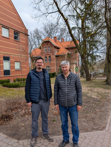 Naukowcy z Faculty of Civil Engineering, University of Žilina: Radoslav Ponechal i Michal Poljak podczas wizyty na UWM