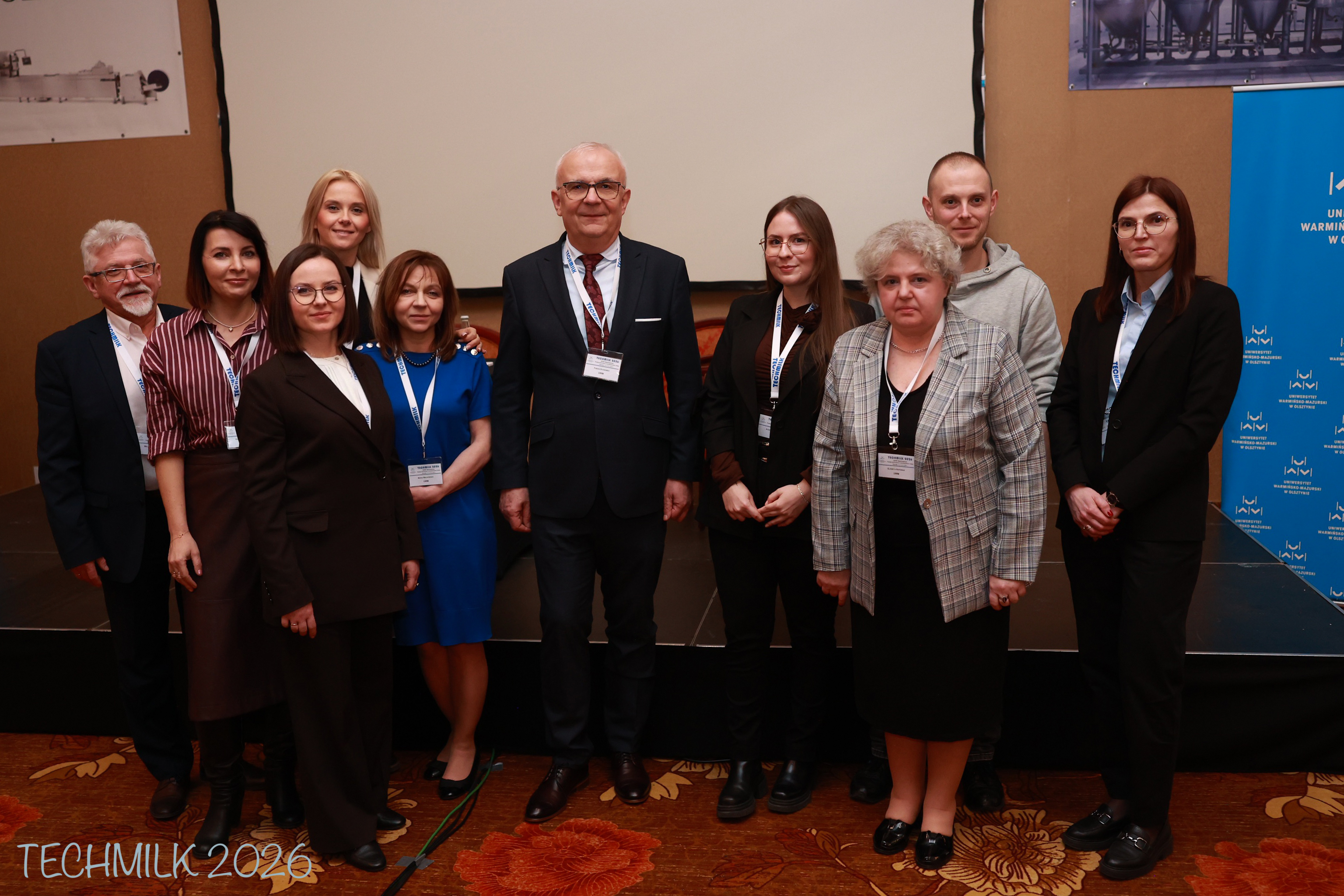 organizatorzy seminarium Techmilk 2026 pozują do wspólnej fotografii 