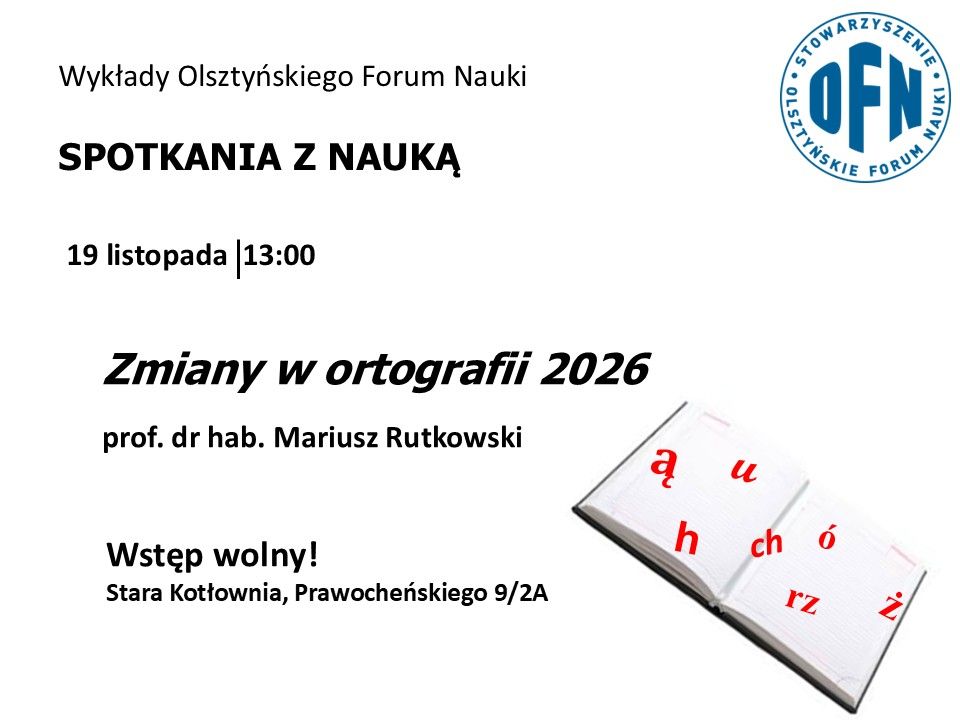 plakat zapowiadający wykład prof. Mariusza Rutkowskiego