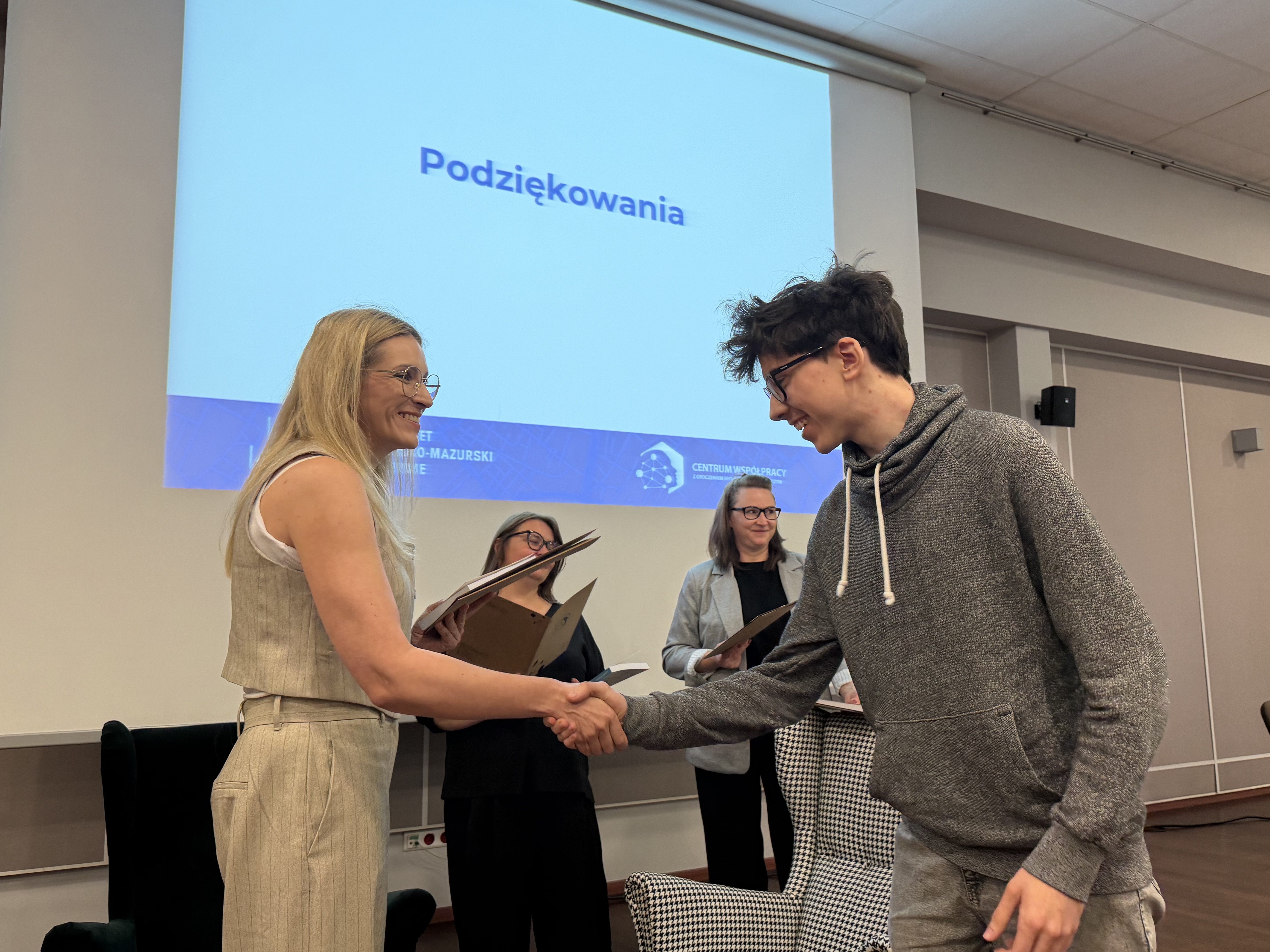 Marta Wangin i jeden z uczestników programu mentoringowego