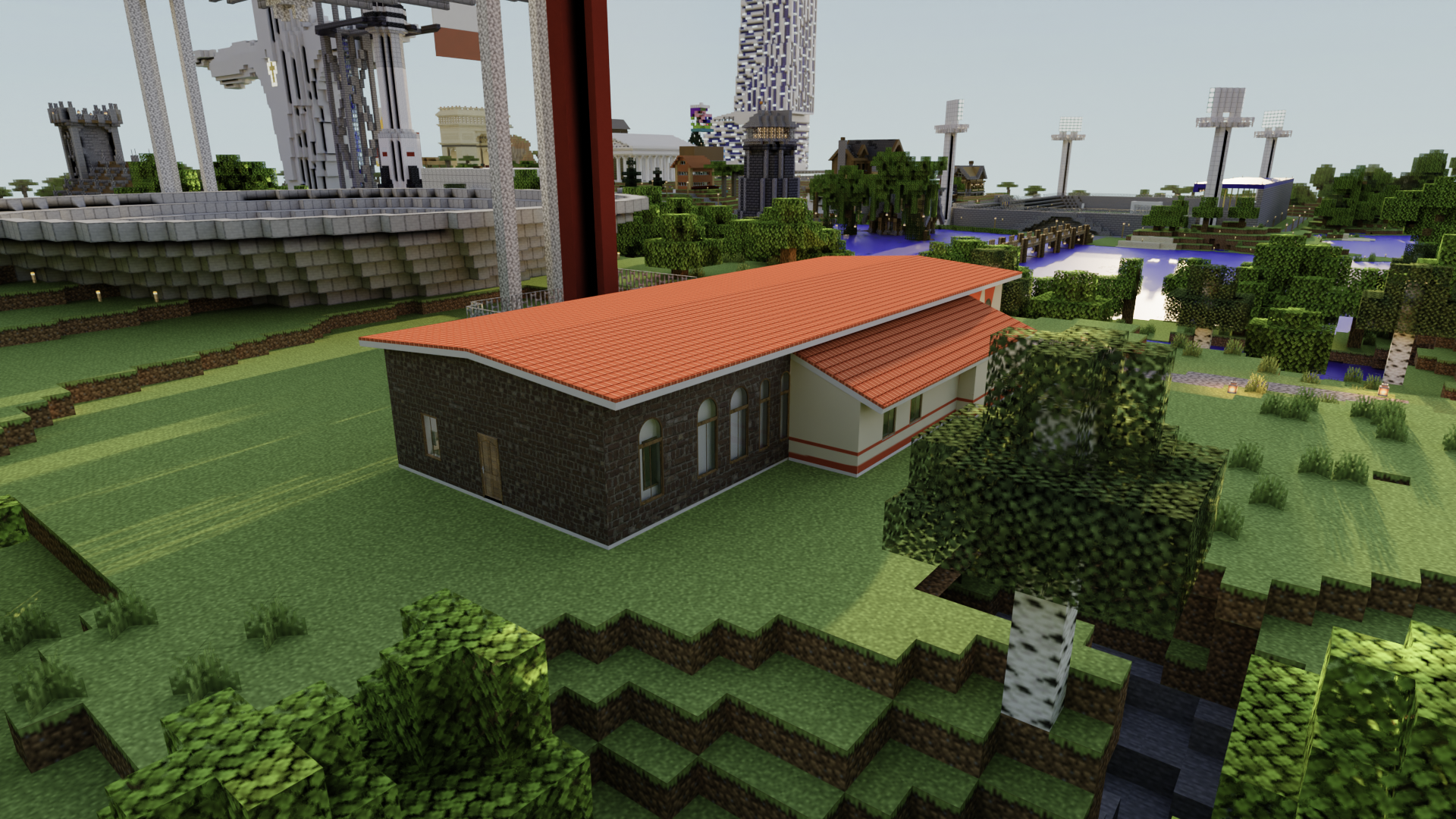 wizualizacja budynku przy ul. Heweliusza 5 w Kortowie stworzone przez studentów w ramach projektu cyfrowego bliźniaka