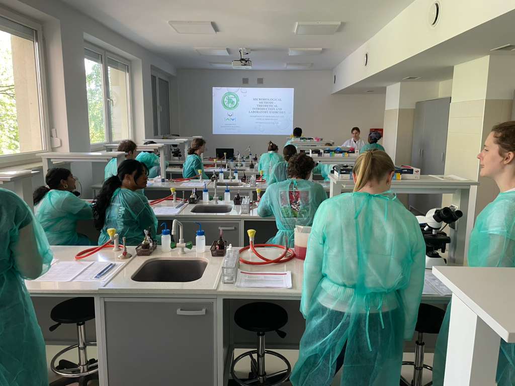 Studenci z University of Georgia podczas pracy w laboratorium