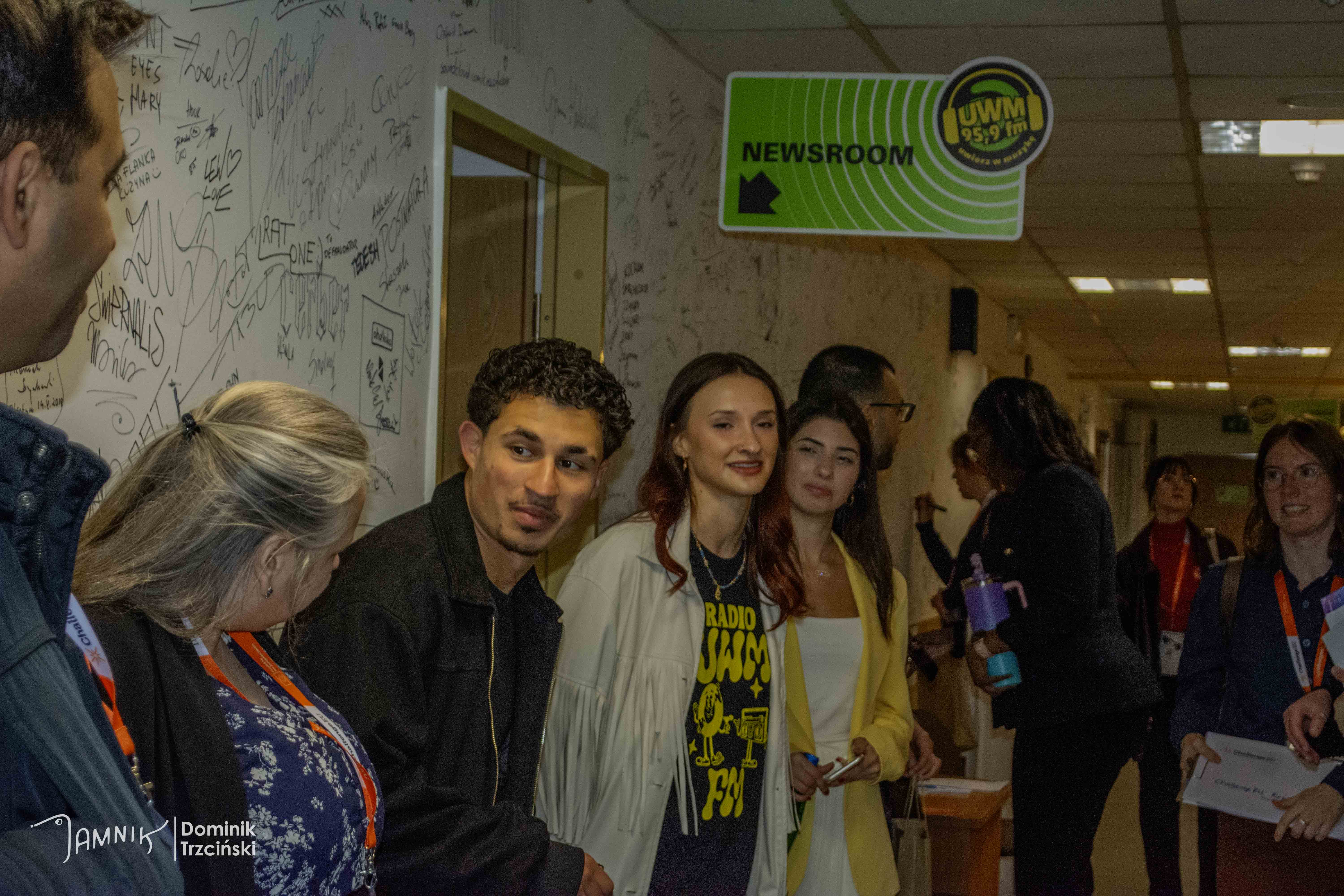Studenci ambasadorzy ChallengeEU z wizytą w Radiu UWM FM /fot. Dominik Trciński (SAF Jamnik)