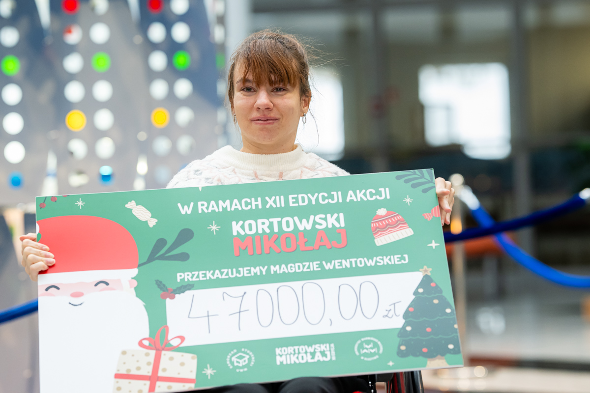 Magda Wentowska z czekiem