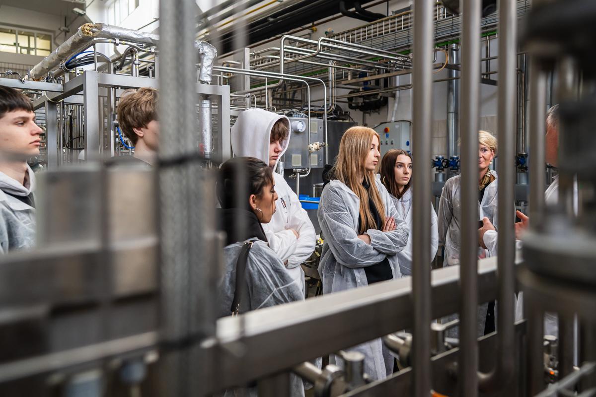 Oprowadzanie po hali mleczarskiej