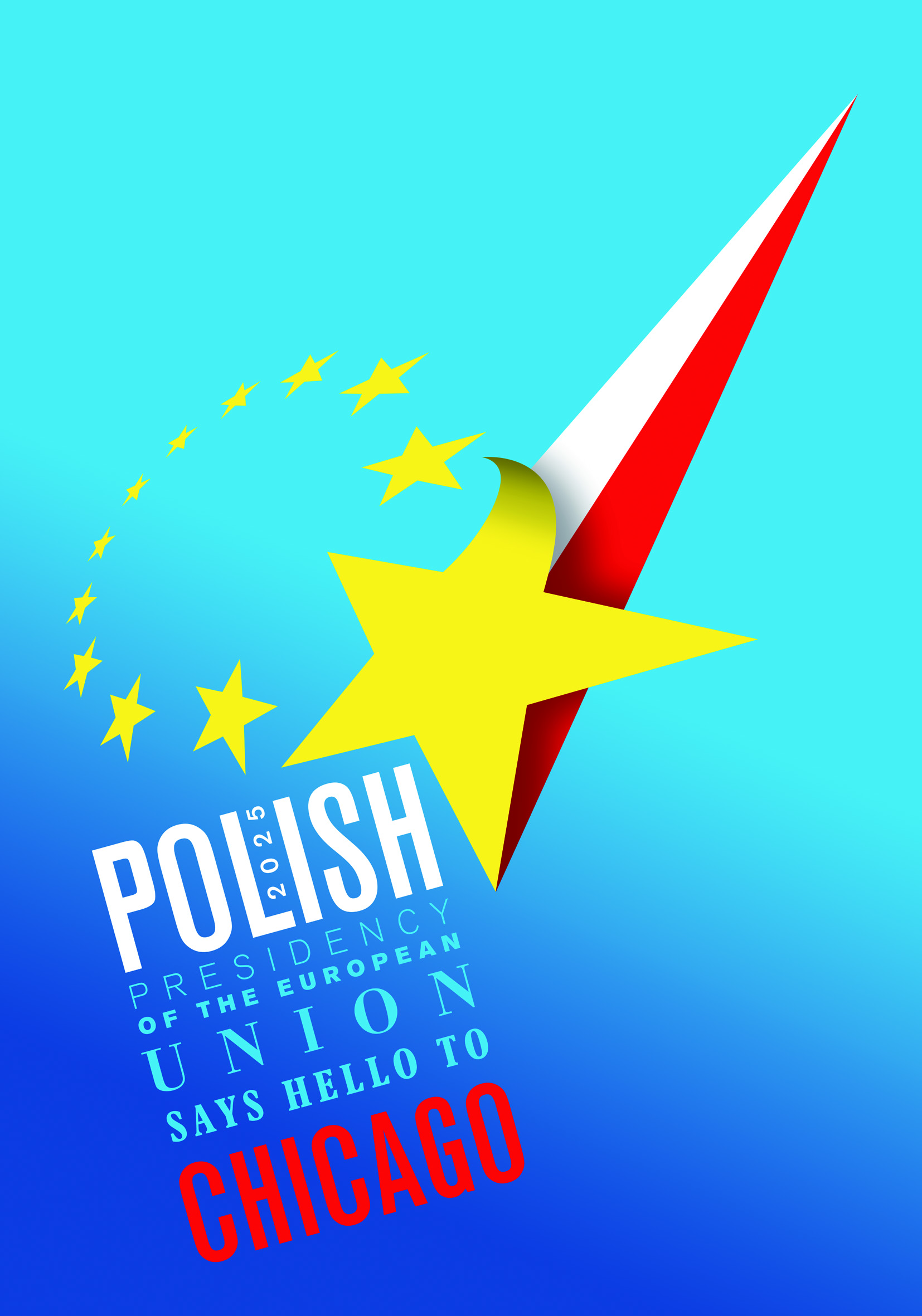 Jarek Bujny, plakat przygotowany z okazji polskiej prezydencji w UE