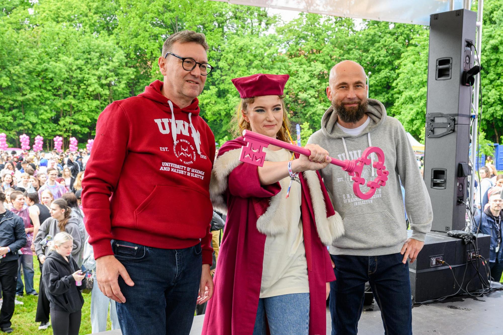 Kortowiada - rektorzy i przewodnicząca RUSS