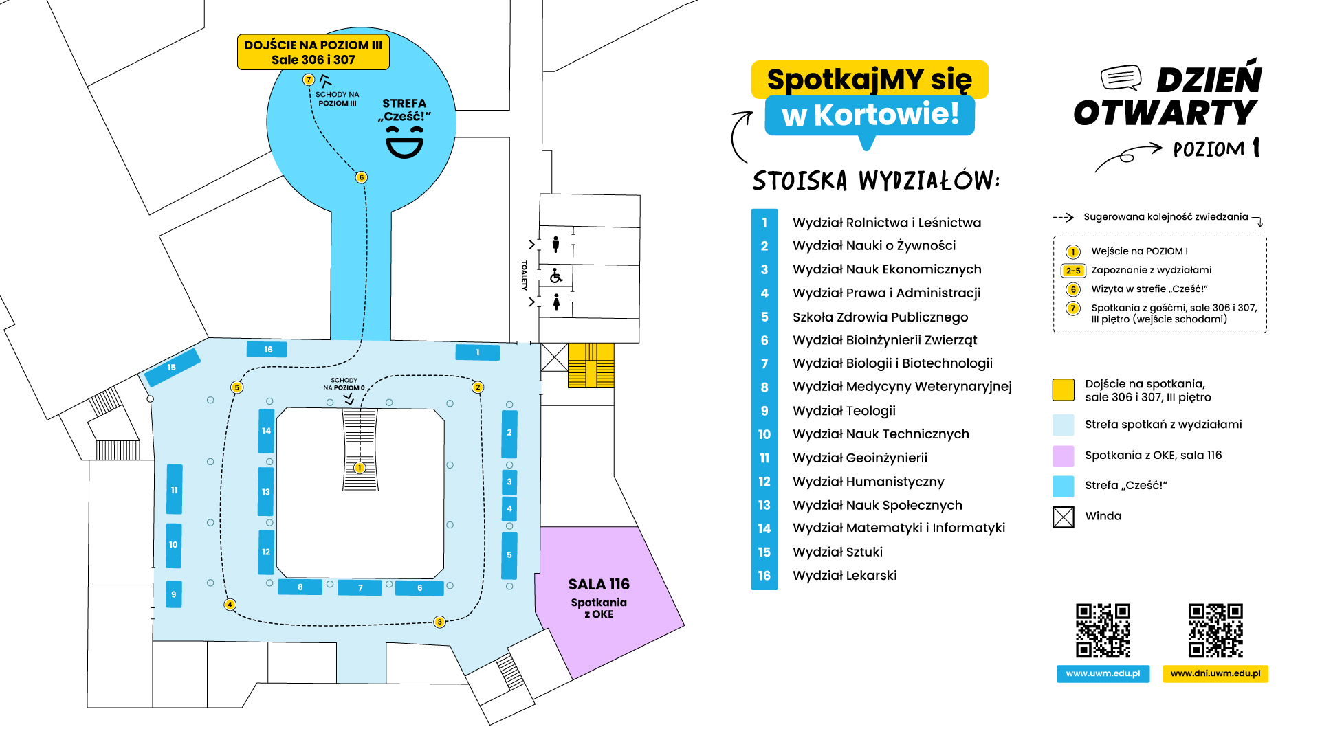 Mapa Dnia Otwartego UWM 2026 - poziom 1