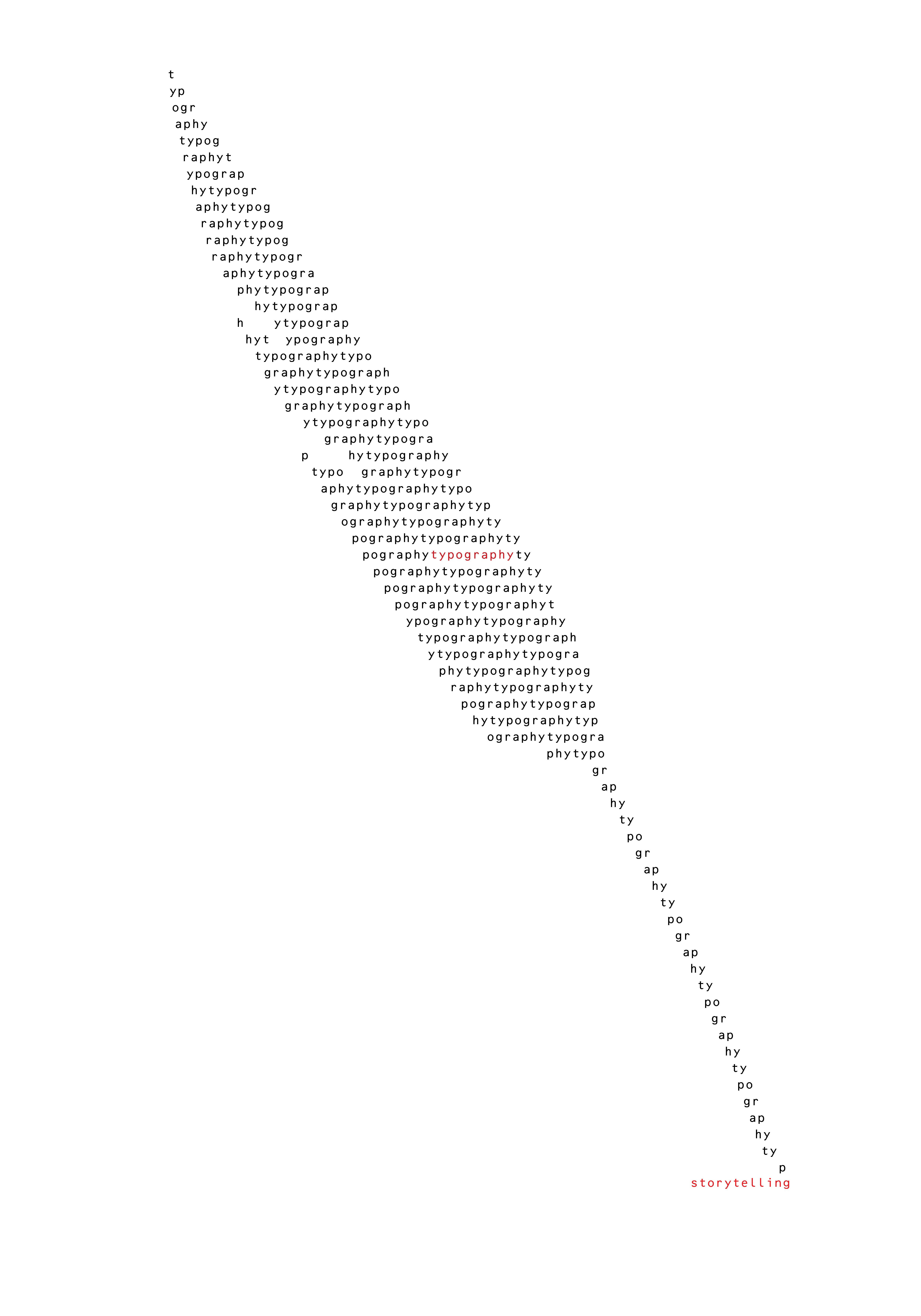 Plakat Julii Krajewskiej na konkurs poświęcony typografii