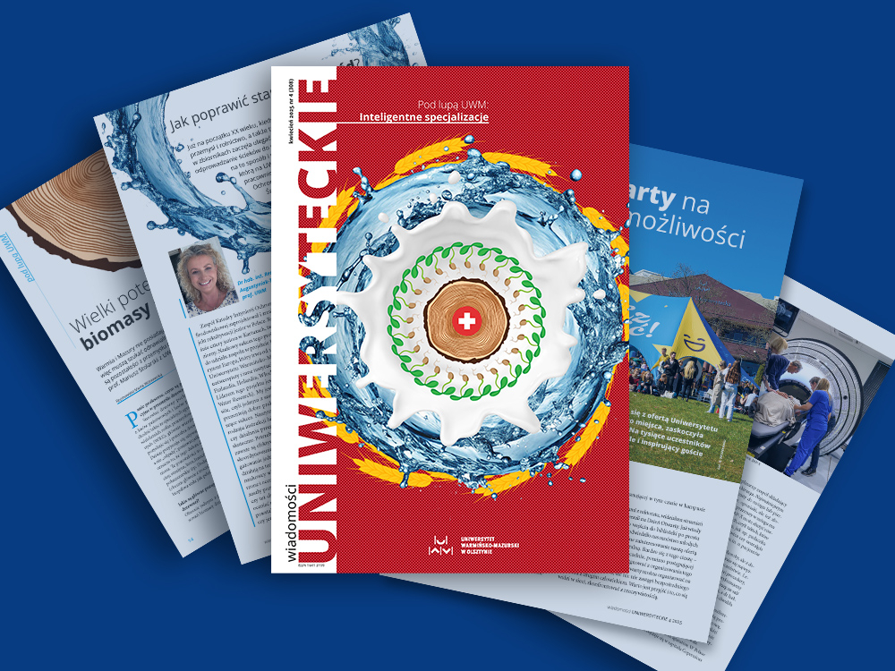 Okładka kwietniowego wydania "Wiadomości Uniwersyteckich"