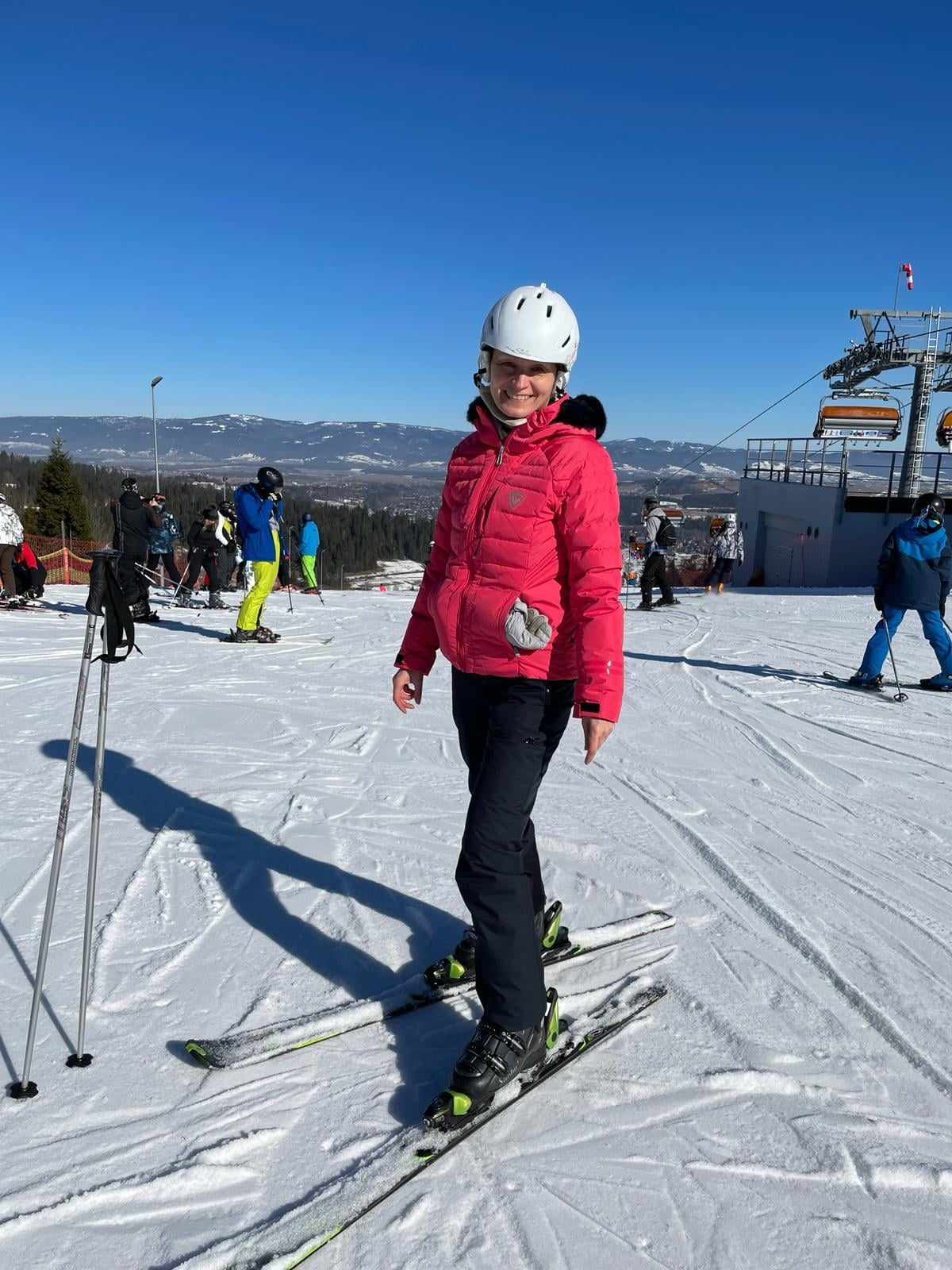 Dr inż. Magdalena Bowszys na nartach