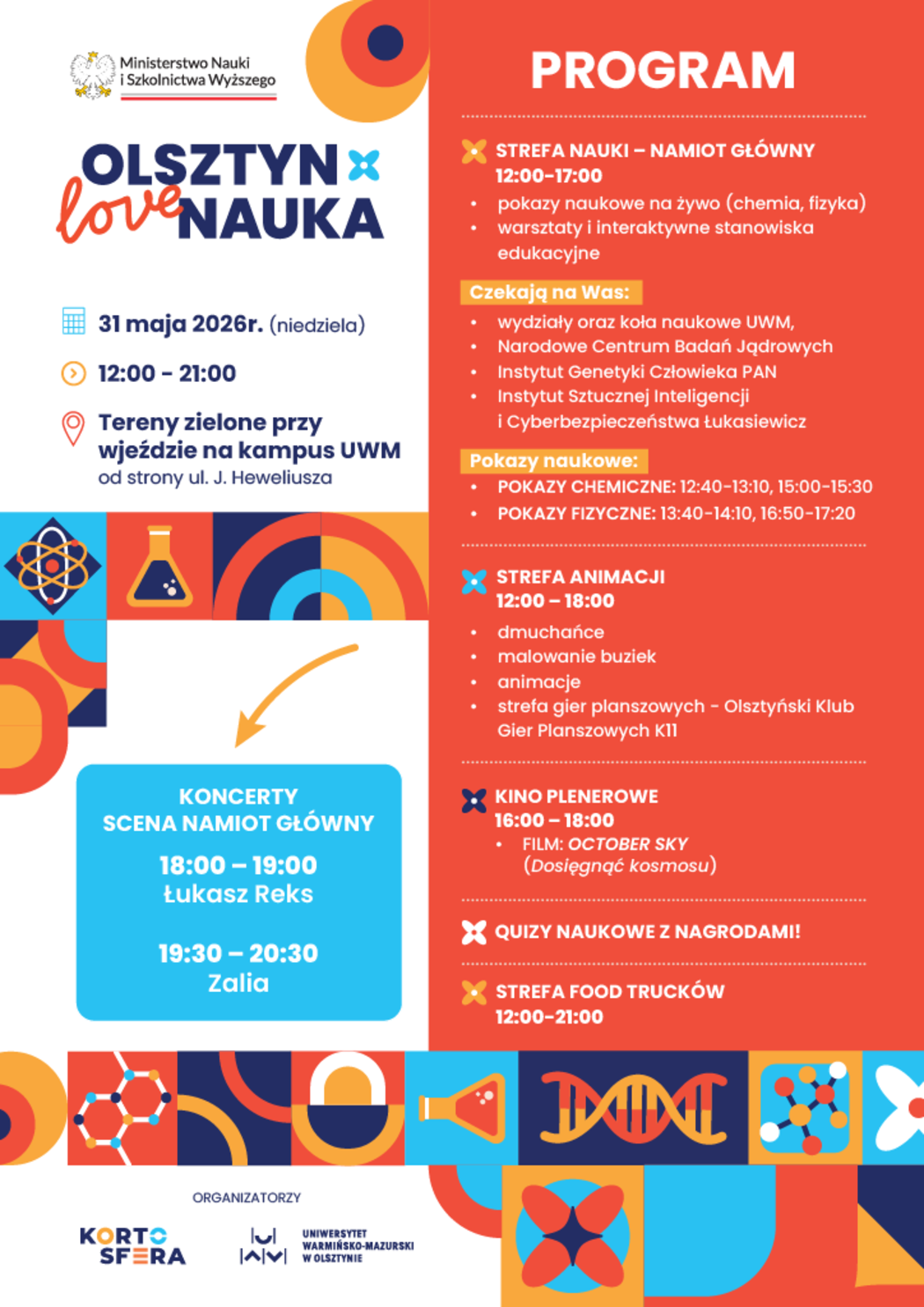 plakat promujący wydarzenie Olsztyn LOVE Nauka