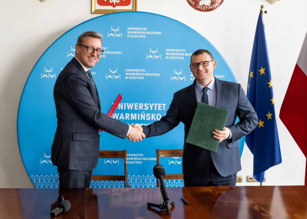 Od lewej: prof. Jerzy Przyborowski i Wojciech Leśniewski 
