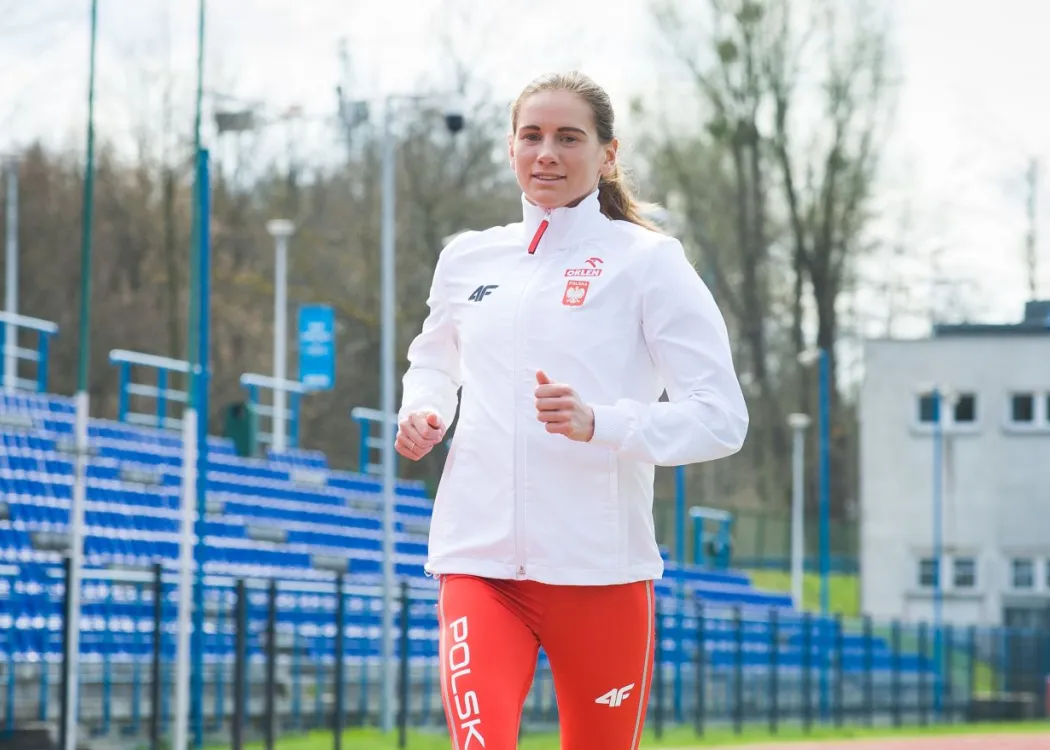Aleksandra Lisowska na stadionie