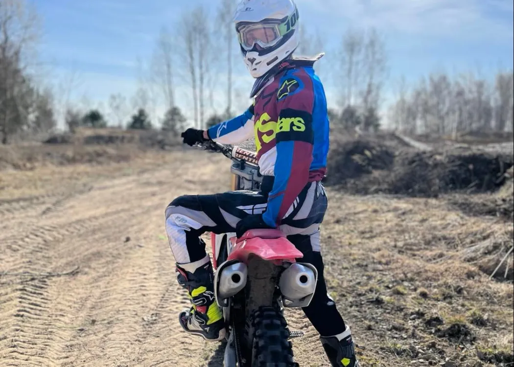 Maciej na motorze