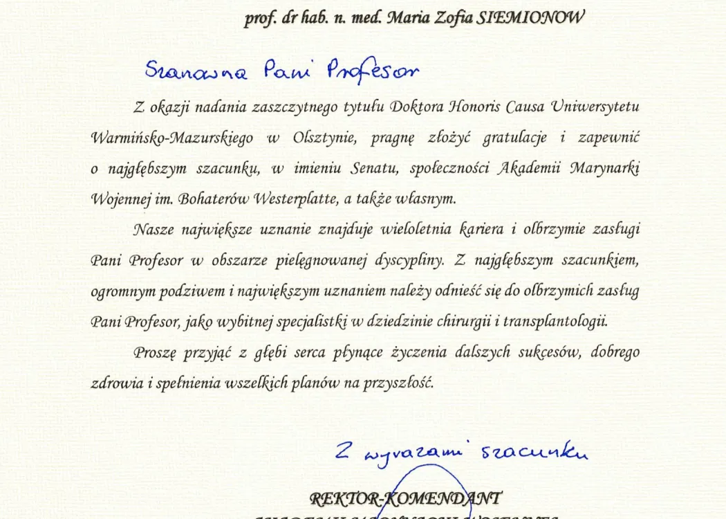 Podziękowania