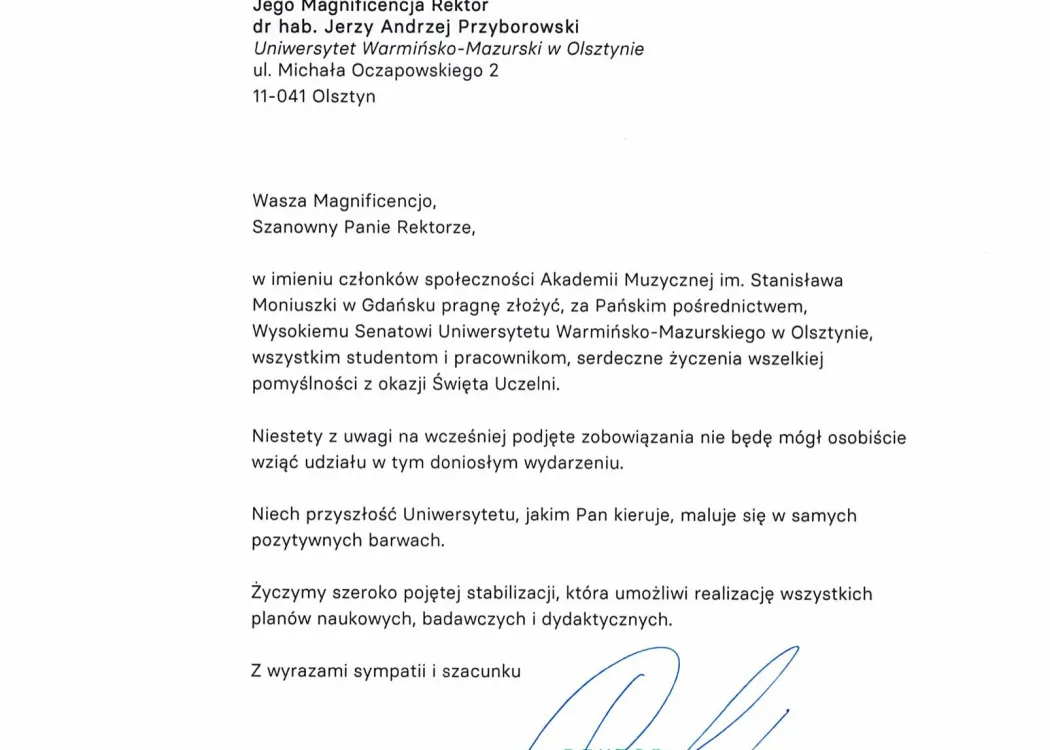 Podziękowania
