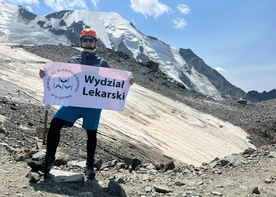 Tomasz Orliński z Katedry Anatomii w drodze na Mont Blanc
