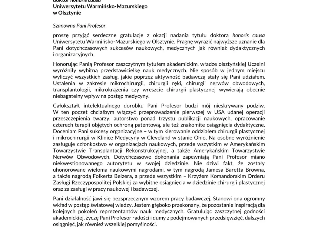 Podziękowania