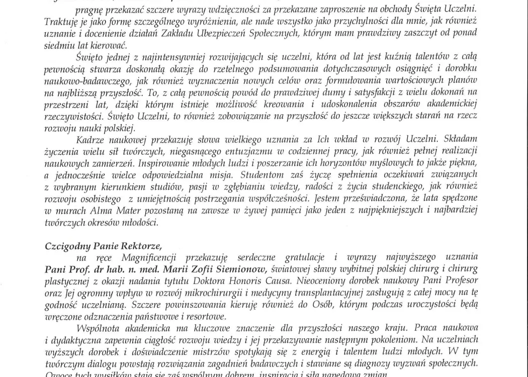 Podziękowania
