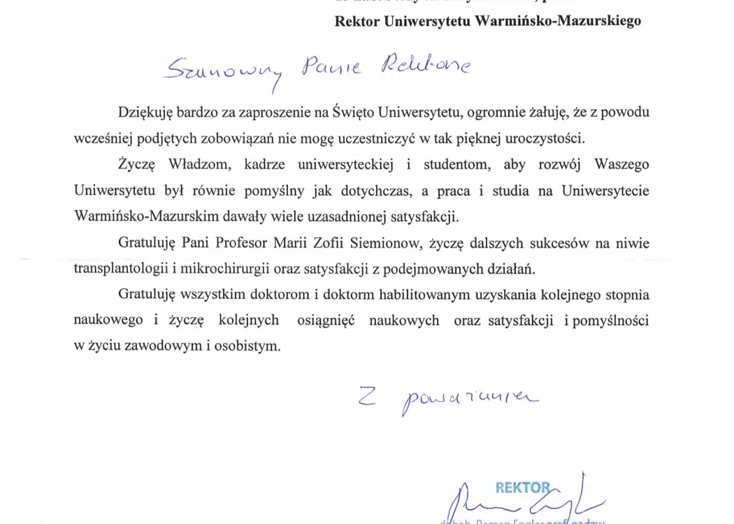 Podziękowania