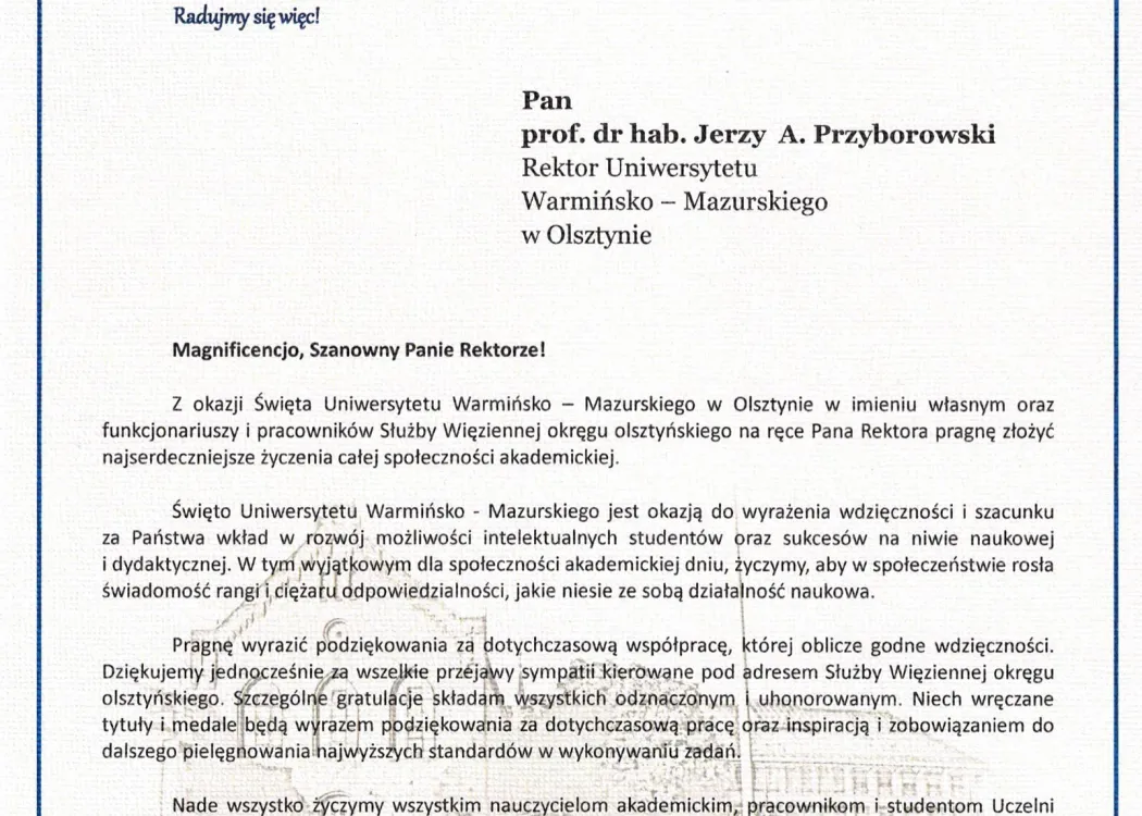 Podziękowania