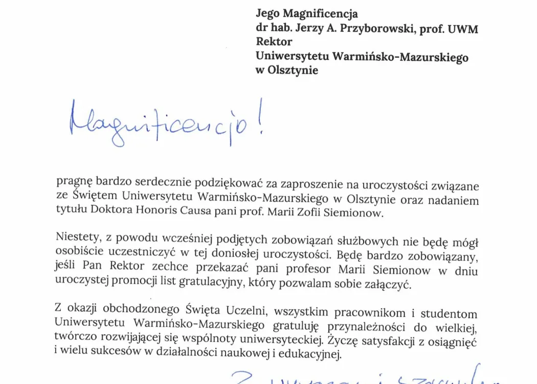 Podziękowania