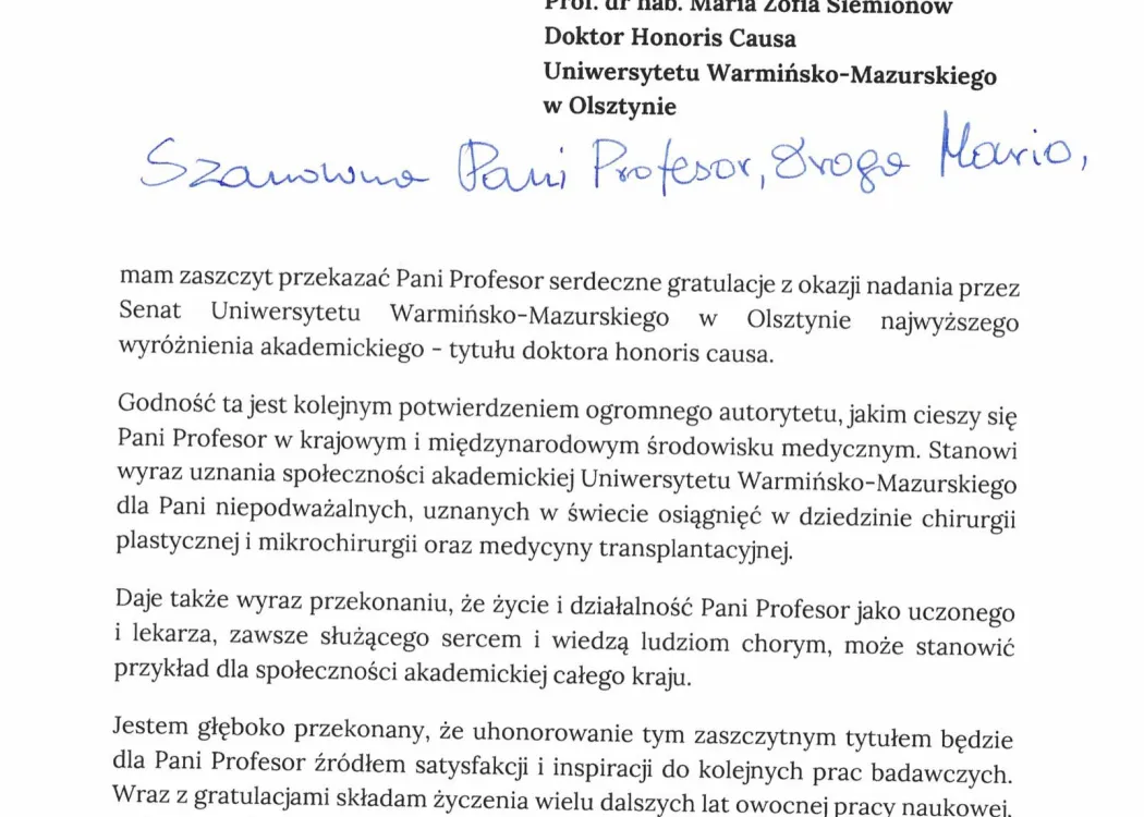 Podziękowania