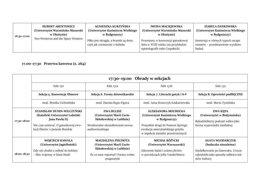 Program konferencji 