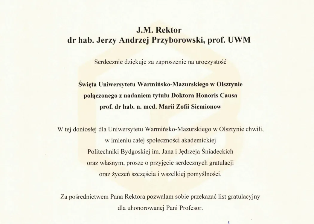 Podziękowania