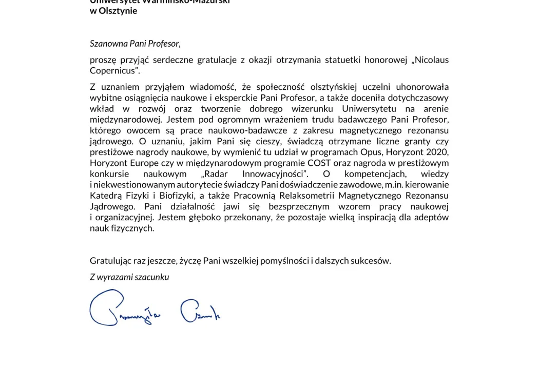 Podziękowania