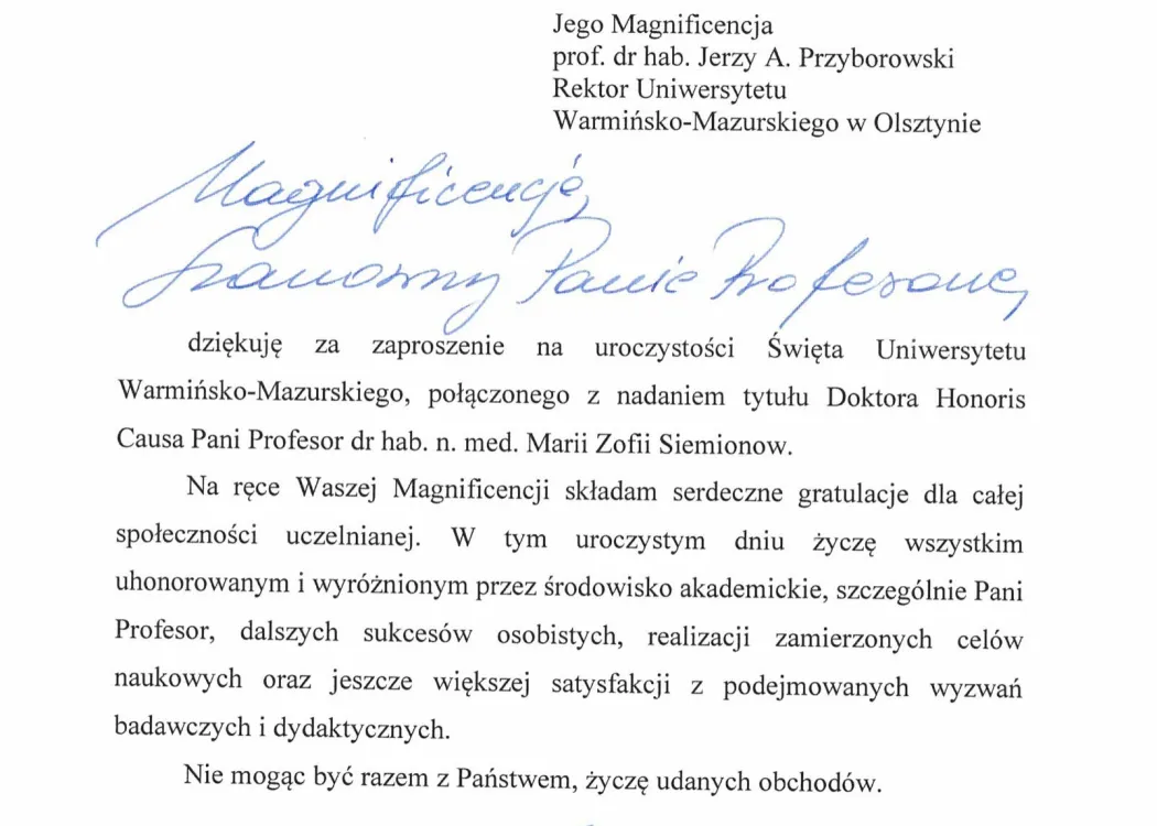 Podziękowania