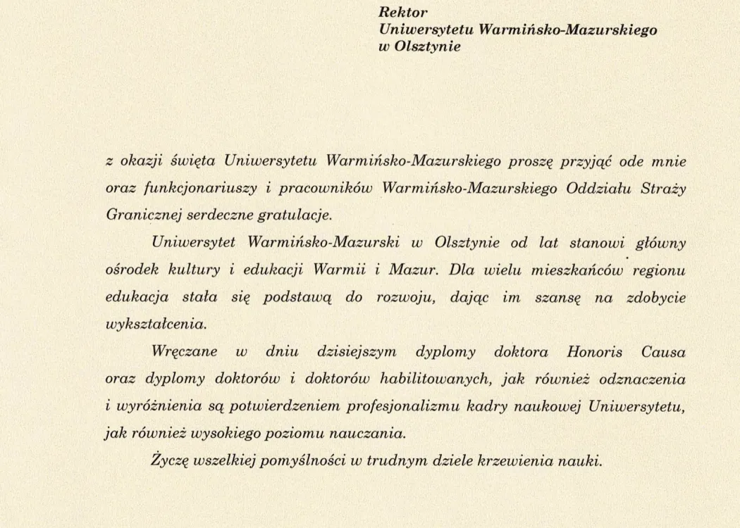 Podziękowania