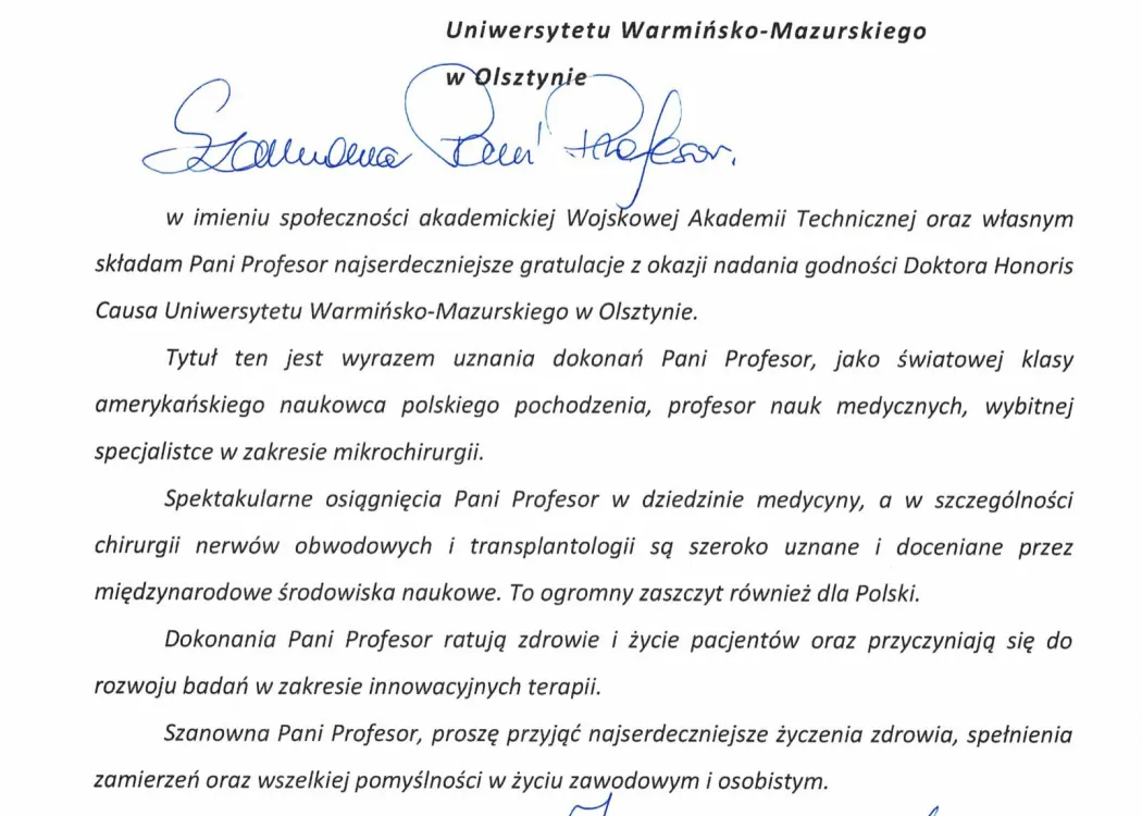 Podziękowania
