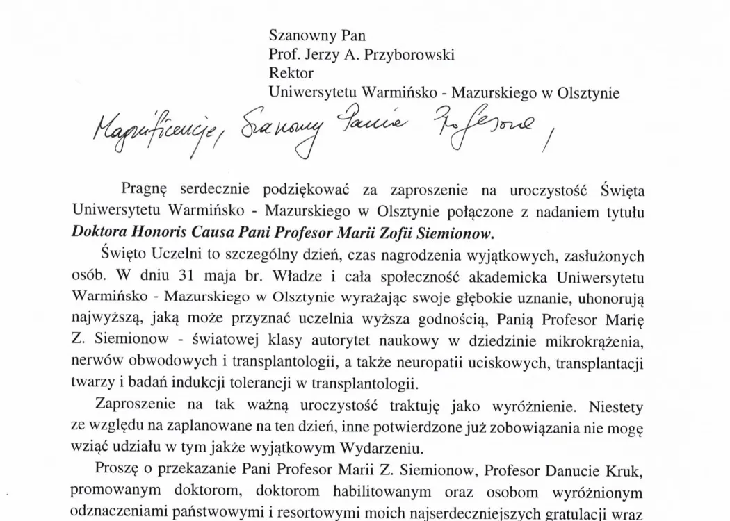 Podziękowania