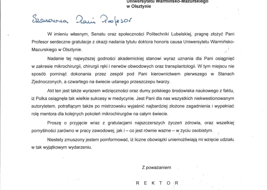 Podziękowania