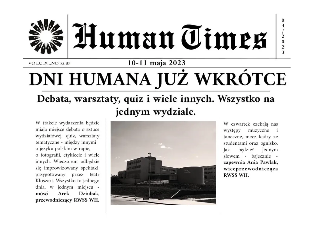Plakat promujący Dni Humana