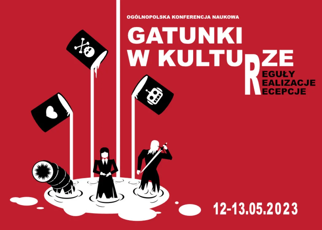 Plakat promujący konferencję Gatunki w kulturze