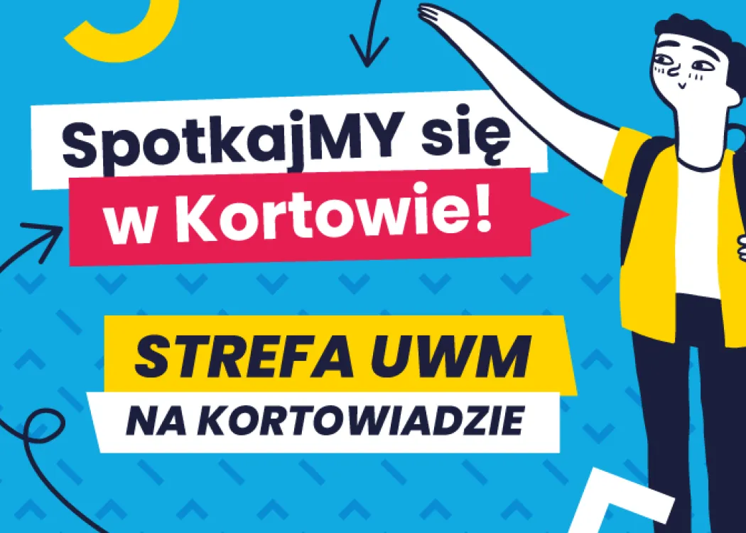 Grafika promująca strefę UWM na Kortowiadzie