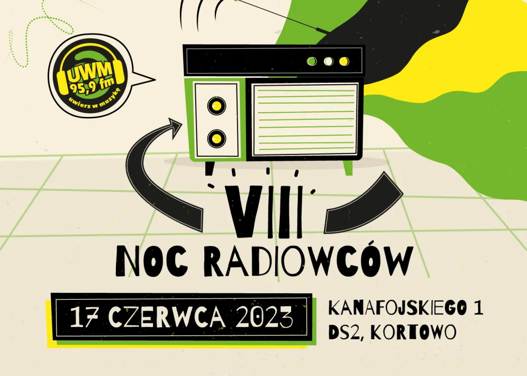 Plakat promujący VIII Noc Radiowców