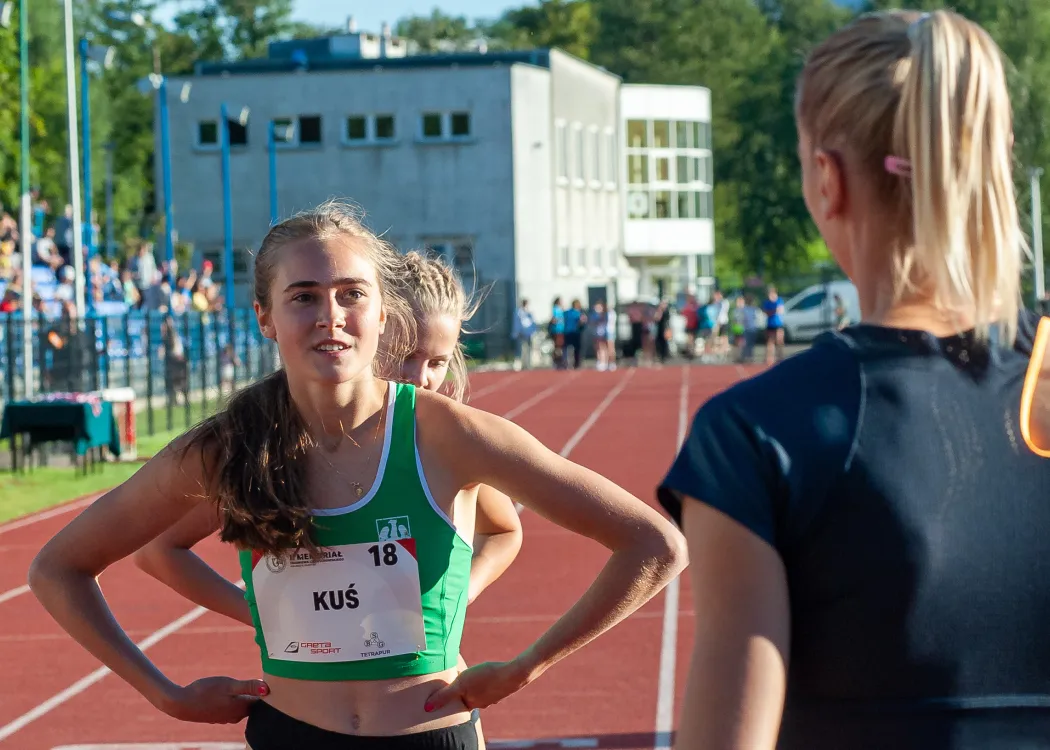 Anastazja Kuś podczas II Memoriału Zbigniewa Ludwichowskiego na stadionie UWM w Kortowie