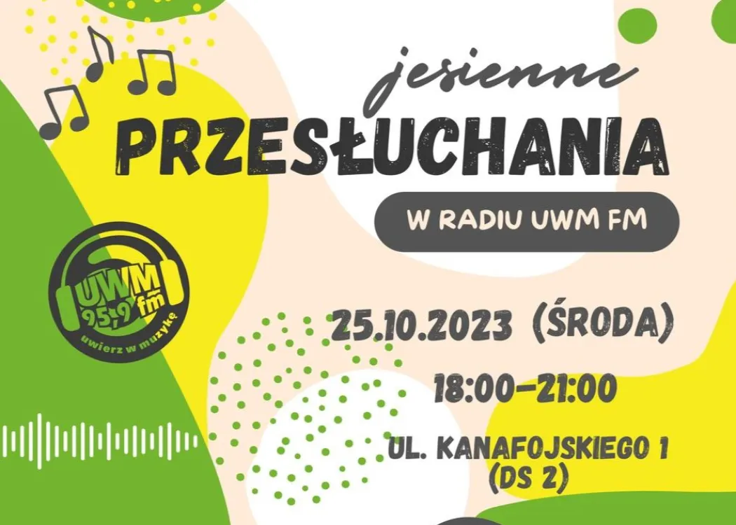 Zaproszenie na jesienne przesłuchania w Radiu UWM FM