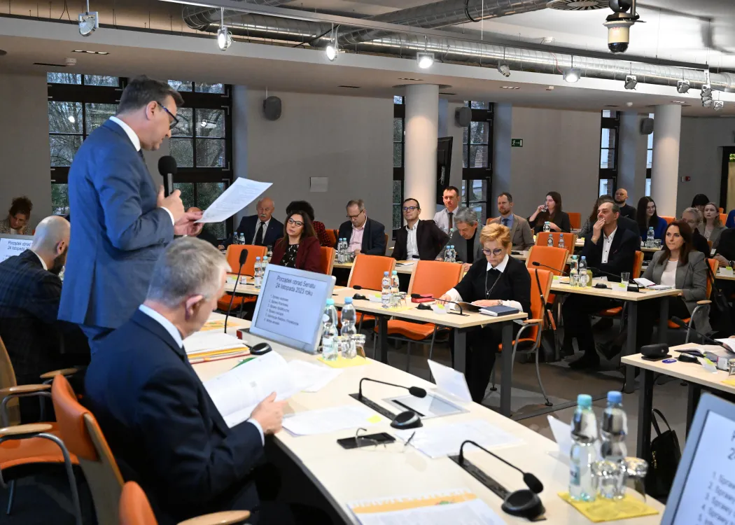 Senat UWM podczas obrad