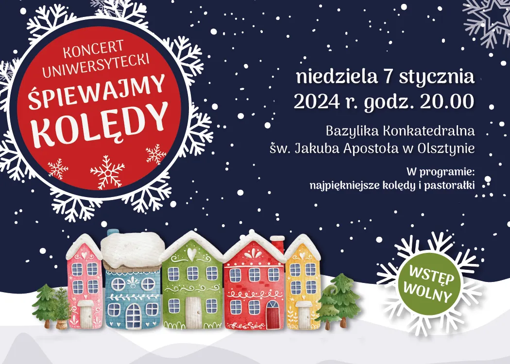 Koncert Uniwersytecki „Śpiewajmy Kolędy” - plakat