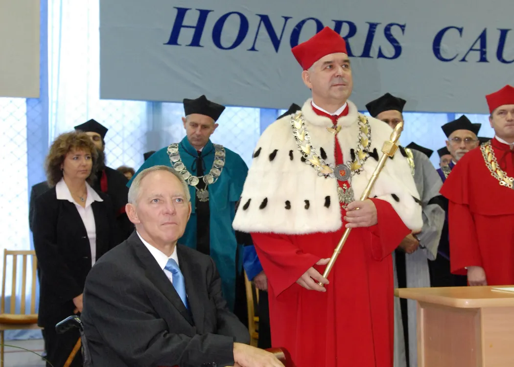 Wolfgang Schäuble siefxi obo stoi rektor Ryszard Górecki 