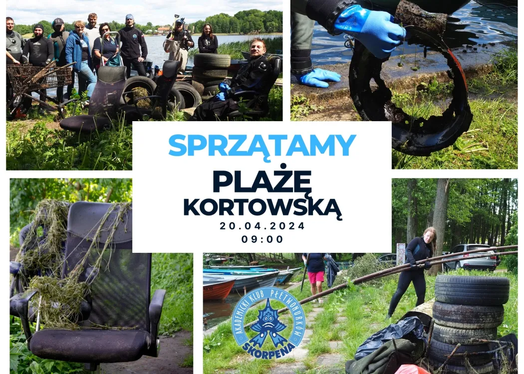 Sprzątanie plaży kortowskiej