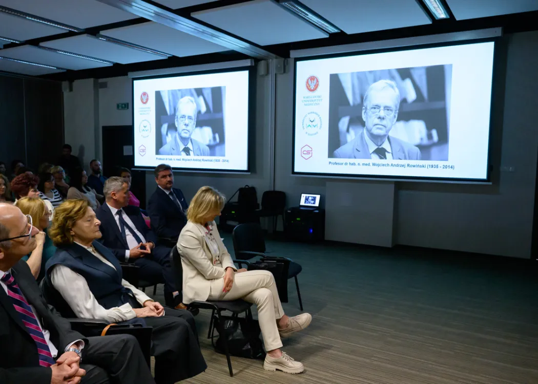 uroczystość nadania auli Wydziału Lekarskiego imienia prof. Wojciecha Rowińskiego oraz sali SOR imienia prof. Andrzeja Zawadzkiego.