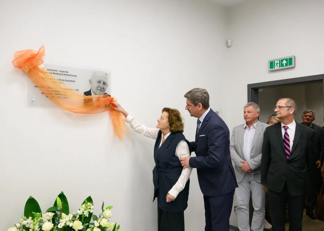 uroczystość nadania auli Wydziału Lekarskiego imienia prof. Wojciecha Rowińskiego oraz sali SOR imienia prof. Andrzeja Zawadzkiego.