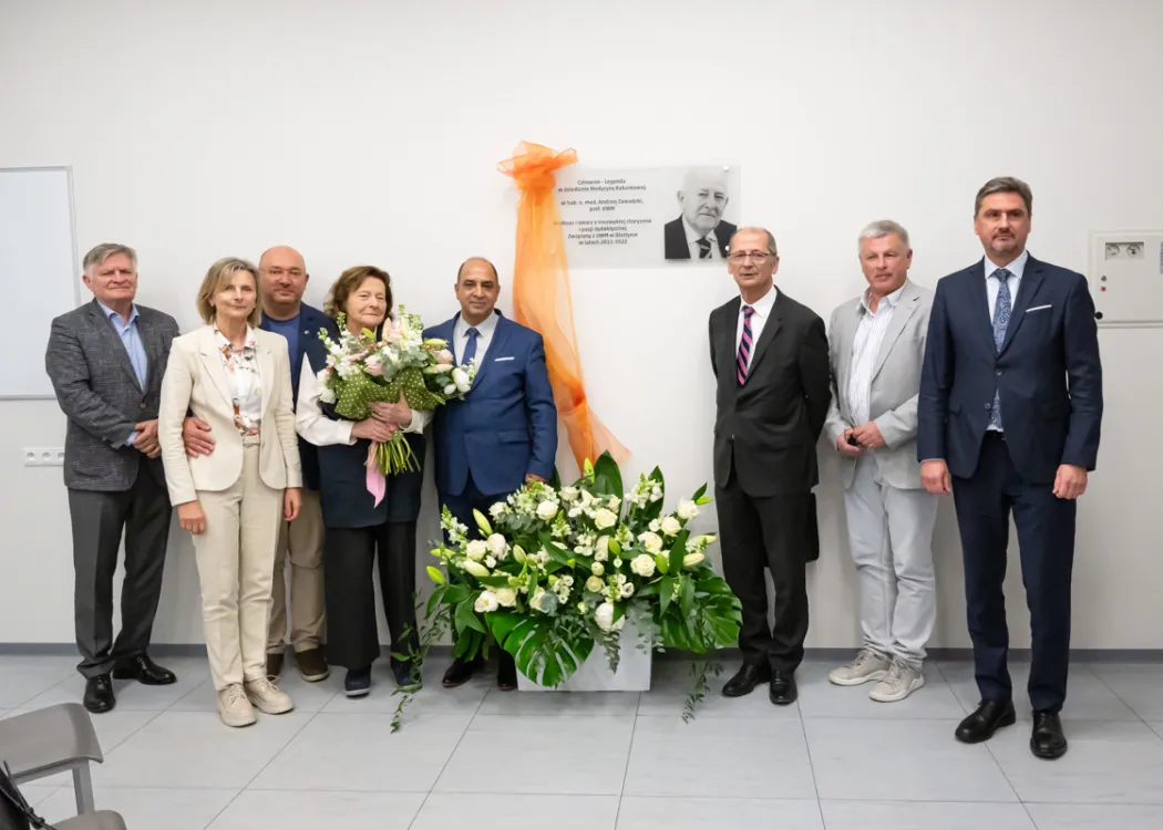 uroczystość nadania auli Wydziału Lekarskiego imienia prof. Wojciecha Rowińskiego oraz sali SOR imienia prof. Andrzeja Zawadzkiego.